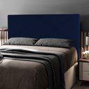 Ver imagem 2 de Cabeceira Cama Box Casal King Size Cairo 195cm Veludo Azul Marinho - Abmaza