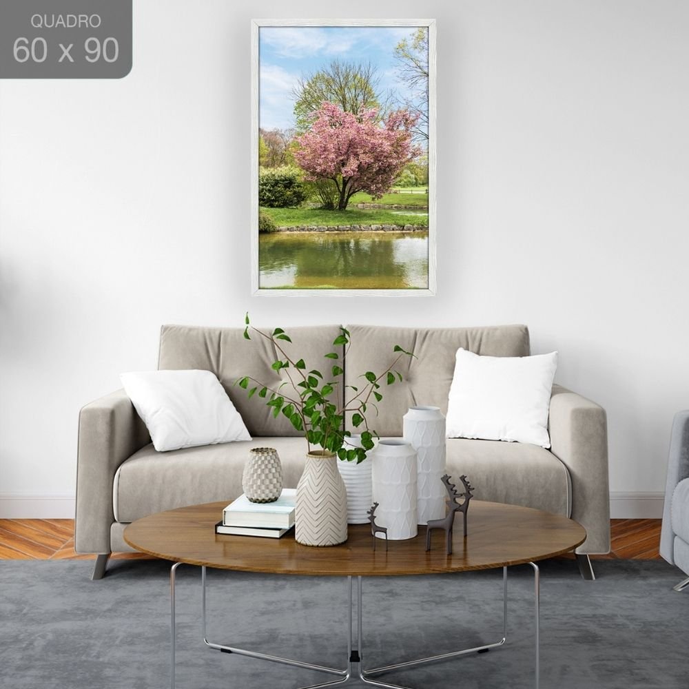 Quadro Decorativo Cerejeira: Mod. 0407 Collor-ink Mod.0407 60 X 90cm Branco - 2