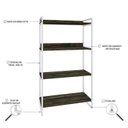 Ver imagem 5 de Estante de Livros Industrial Aço 80CMX146CM 4 Prateleiras Kuadra Marrom