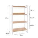 Ver imagem 4 de Estante para Livros Industrial 145cmx80cm 4 Prateleiras Kuadra