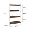 Estante para Livros Industrial 145cmx80cm 4 Prateleiras Kuadra - 4
