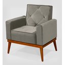Ver imagem 1 de Poltrona Cadeira Decorativa Veludo Mamãe Amamentação Baby Confortável Luxo