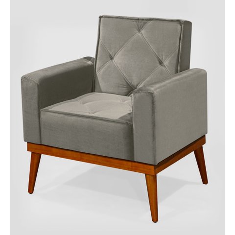 Poltrona Cadeira Decorativa Veludo Mamãe Amamentação Baby Confortável Luxo