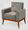 Ver imagem 1 de Poltrona Cadeira Decorativa Veludo Mamãe Amamentação Baby Confortável Luxo
