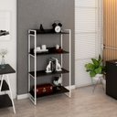 Ver imagem 6 de Estante de Livros Industrial Aço 80CMX146CM 4 Prateleiras Kuadra Preto