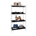 Ver imagem 2 de Estante de Livros Industrial Aço 80CMX146CM 4 Prateleiras Kuadra Preto