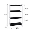 Ver imagem 4 de Estante para Livros Industrial 145cmx80cm 4 Prateleiras Kuadra