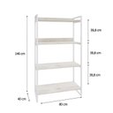 Ver imagem 4 de Estante para Livros Industrial 145cmx80cm 4 Prateleiras Kuadra