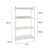 Estante para Livros Industrial 145cmx80cm 4 Prateleiras Kuadra - 4