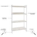 Ver imagem 5 de Estante para Livros Industrial 145cmx80cm 4 Prateleiras Kuadra