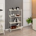 Ver imagem 6 de Estante de Livros Industrial Aço 80CMX146CM 4 Prateleiras Kuadra Branco