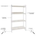 Ver imagem 5 de Estante de Livros Industrial Aço 80CMX146CM 4 Prateleiras Kuadra Branco