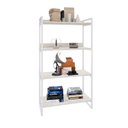 Ver imagem 2 de Estante de Livros Industrial Aço 80CMX146CM 4 Prateleiras Kuadra Branco