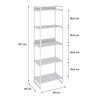 Estante para Livros Industrial 187cmx60cm 5 Prateleiras Kuadra - 4
