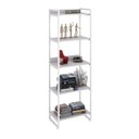 Ver imagem 2 de Estante de Livros Industrial Aço 60CMX187CM 5 Prateleiras Kuadra Branco