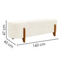 Ver imagem 3 de Puff Recamier Organico Imperial 160 cm Linho Cru Impo