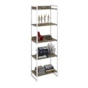 Ver imagem 2 de Estante de Livros Industrial Aço 60CMX187CM 5 Prateleiras Kuadra Marrom