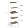 Estante para Livros Industrial 187cmx60cm 5 Prateleiras Kuadra - 4