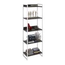 Ver imagem 2 de Estante de Livros Industrial Aço 60CMX187CM 5 Prateleiras Kuadra Marrom