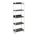 Ver imagem 3 de Estante de Livros Industrial Aço 60CMX187CM 5 Prateleiras Kuadra Marrom