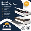 Ver imagem 6 de Cama Box Baú + Colchão Gazin de Molas Ensacadas One Face Air Light + Auxiliar de Espuma Solteiro