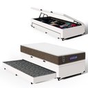 Ver imagem 2 de Cama Box Baú + Colchão Gazin de Molas Ensacadas One Face Air Light + Auxiliar de Espuma Solteiro
