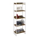 Ver imagem 2 de Estante de Livros Industrial Aço 60CMX187CM 5 Prateleiras Kuadra Marrom