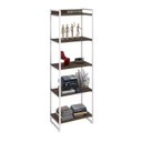 Ver imagem 2 de Estante de Livros Industrial Aço 60CMX187CM 5 Prateleiras Kuadra Marrom