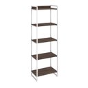 Ver imagem 3 de Estante de Livros Industrial Aço 60CMX187CM 5 Prateleiras Kuadra Marrom