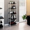 Ver imagem 6 de Estante de Livros Industrial Aço 60CMX187CM 5 Prateleiras Kuadra Preto