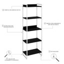 Ver imagem 5 de Estante para Livros Industrial 187cmx60cm 5 Prateleiras Kuadra
