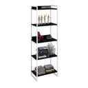 Ver imagem 2 de Estante de Livros Industrial Aço 60CMX187CM 5 Prateleiras Kuadra Preto