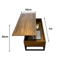 Ver imagem 3 de Mesa de Centro Baú Elevável Preto Vira Mesa de Apoio Mdf 15mm e Ferro