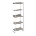 Ver imagem 3 de Estante de Livros Industrial Aço 60CMX187CM 5 Prateleiras Kuadra Branco