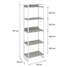 Estante para Livros Industrial 187cmx60cm 5 Prateleiras Kuadra - 4