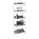 Ver imagem 2 de Estante de Livros Industrial Aço 60CMX187CM 5 Prateleiras Kuadra Branco