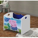 Ver imagem 3 de Baú Organizador Infantil Peppa George George Azul Branco Acetinado