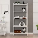 Ver imagem 1 de Estante de Livros Industrial Aço 80CMX187CM 5 Prateleiras Kuadra Branco