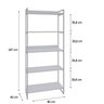 Estante para Livros Industrial 187cmx80cm 5 Prateleiras Kuadra - 4