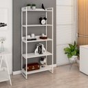 Ver imagem 6 de Estante de Livros Industrial Aço 80CMX187CM 5 Prateleiras Kuadra Branco