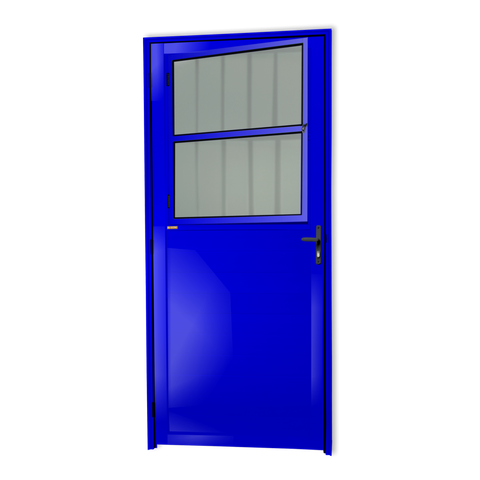 Porta Alumínio Lambril c/Grade 86 D. V.Boreal Azul Brimak