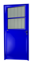 Ver imagem 1 de Porta Alumínio Lambril c/Grade 86 D. V.Boreal Azul Brimak