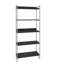Ver imagem 3 de Estante de Livros Industrial Aço 80CMX187CM 5 Prateleiras Kuadra Marrom