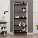 Ver imagem 1 de Estante de Livros Industrial Aço 80CMX187CM 5 Prateleiras Kuadra Marrom