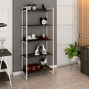 Ver imagem 6 de Estante de Livros Industrial Aço 80CMX187CM 5 Prateleiras Kuadra Marrom