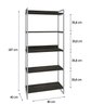 Estante para Livros Industrial 187cmx80cm 5 Prateleiras Kuadra - 4