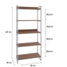 Estante para Livros Industrial 187cmx80cm 5 Prateleiras Kuadra - 4