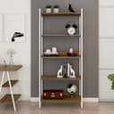 Ver imagem 1 de Estante de Livros Industrial Aço 80CMX187CM 5 Prateleiras Kuadra Marrom