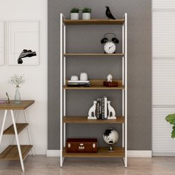 Estante para Livros Industrial 187cmx80cm 5 Prateleiras Kuadra - 1