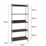 Estante para Livros Industrial 187cmx80cm 5 Prateleiras Kuadra - 4